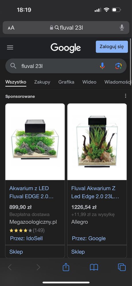 Nowe akwarium Fluval Led 23L, gratis dodatki