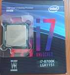 Procesor Intel I7 8700k LGA 1151 + chłodzenie gratis.