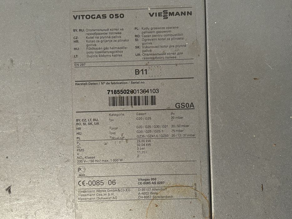 Piec kocioł gazowy viesmann vitogas 050