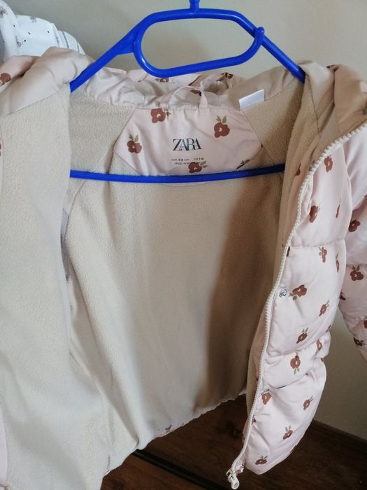 Куртка Zara р.116 зимова на дівчину бежева. Оригінал