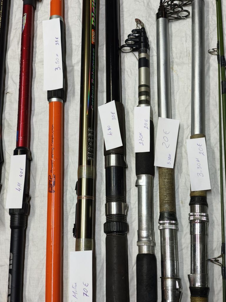 Vendo estas canas de pesca vários tamanhos e vários preços