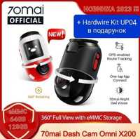 Відеореєстратор 70mai X200 Dash Cam Omni 64,128 ГБ чорний, червоний