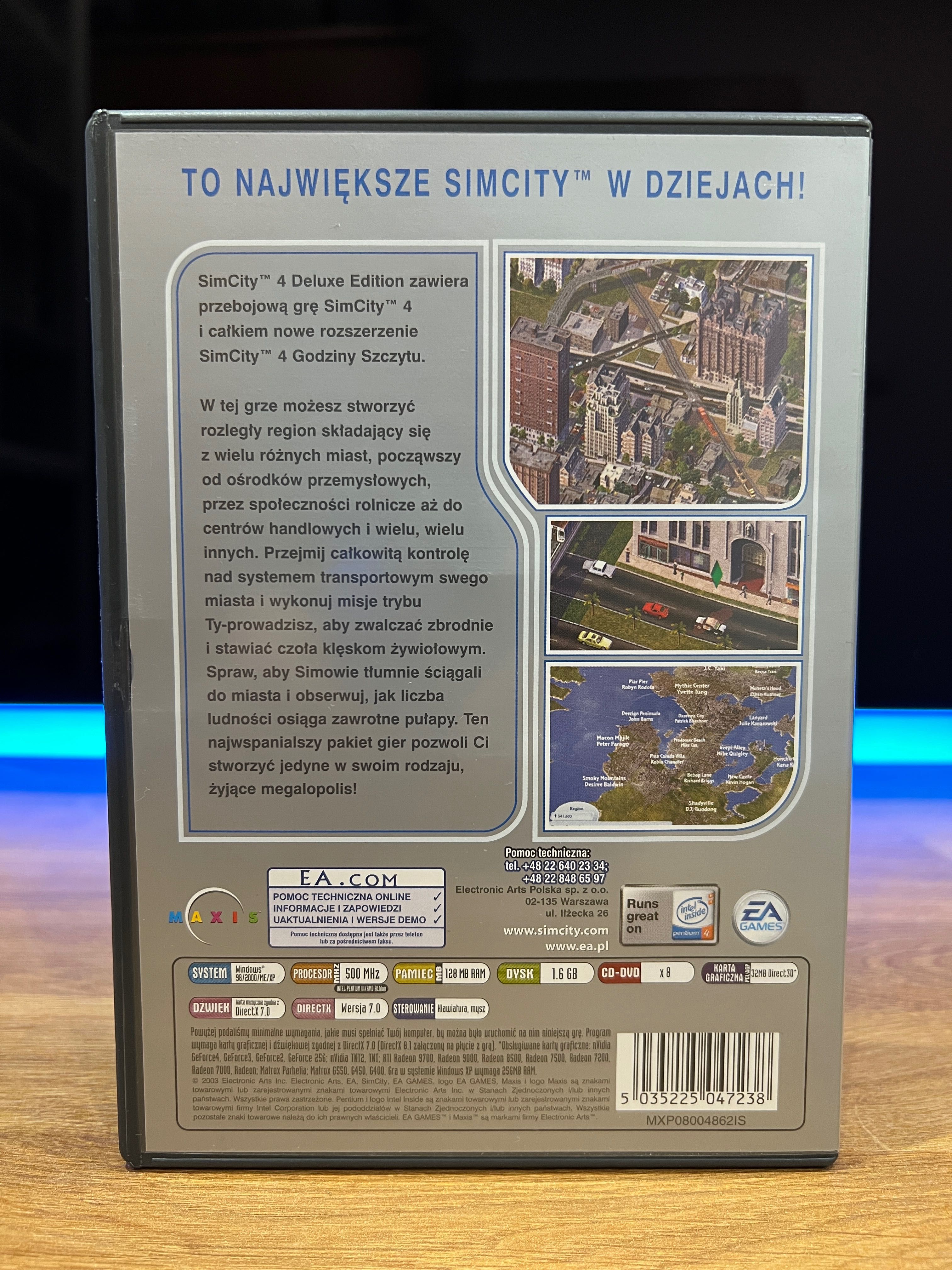 SimCity 4 Deluxe Edition (PC PL 2003) DVD BOX wydanie EA Classics