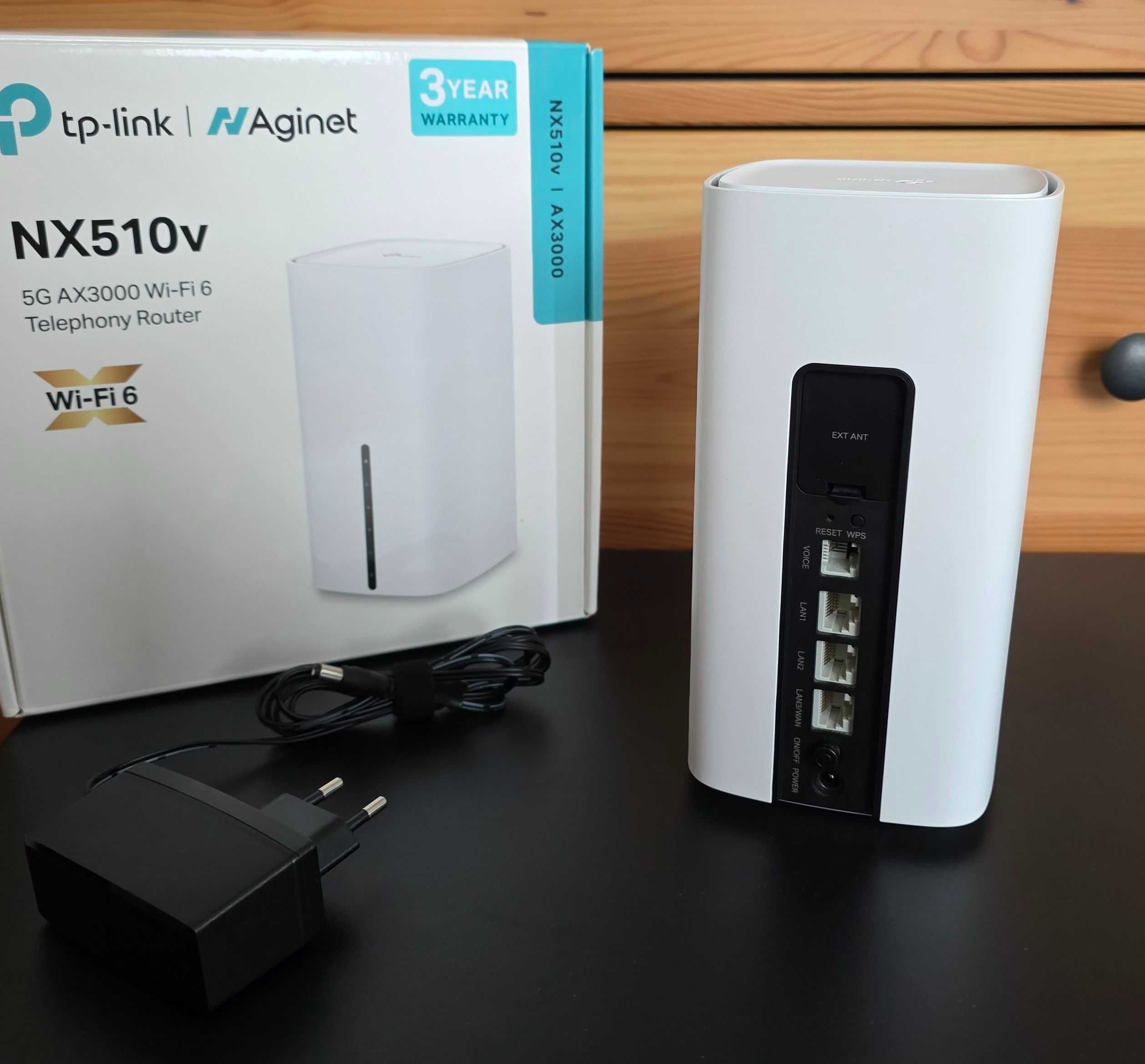 router z modemem 5G TP-Link NX510v AX3000, WiFi 6