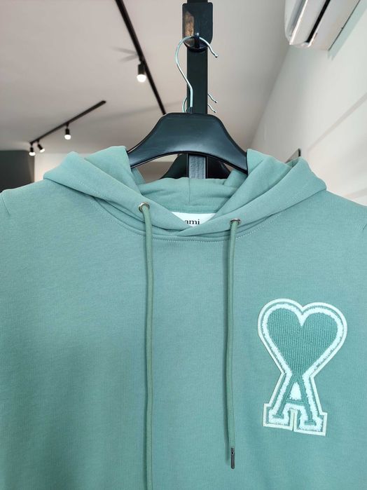 Худі AMI Paris Oversize Ami de Coeur hoodie Mint
