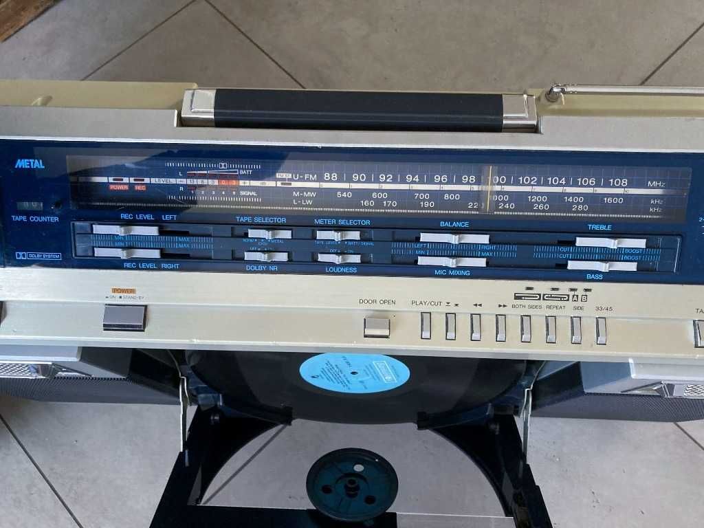 SHARP VZ-2000 boombox LP winyle gra dwie strony gramofon ghettoblaster