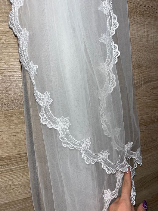 Welon ślubny krótki Boho