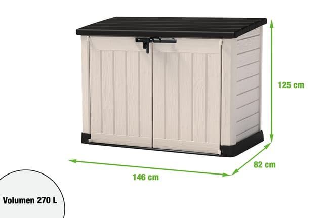 Arca de resina NATERIAL CONQUER SHED 1200L 125X146X82CM