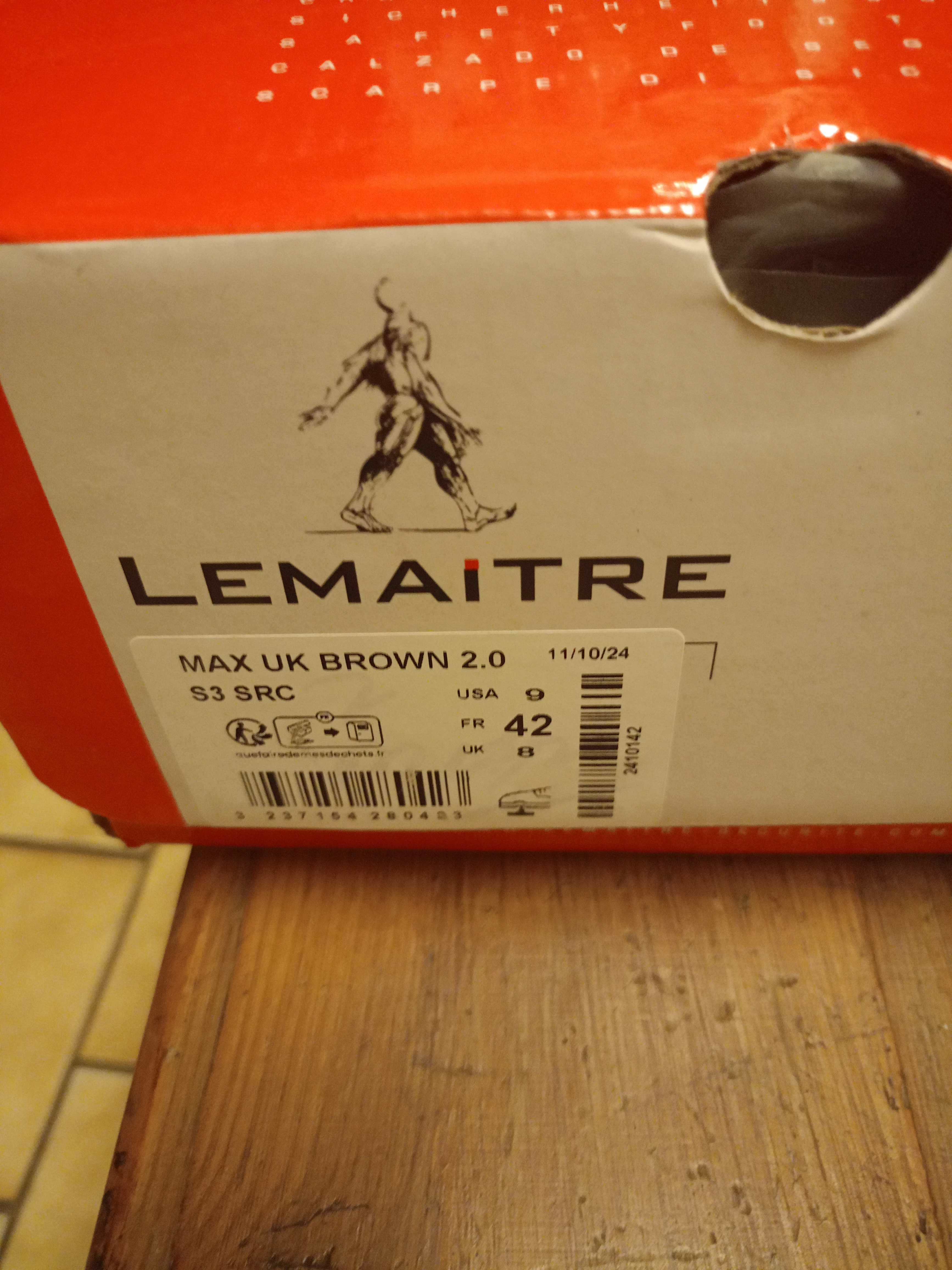 Lemaitre BUTY ROBOCZE rozmiar 42 MAX UK BROWN 2.0 S3 SRC