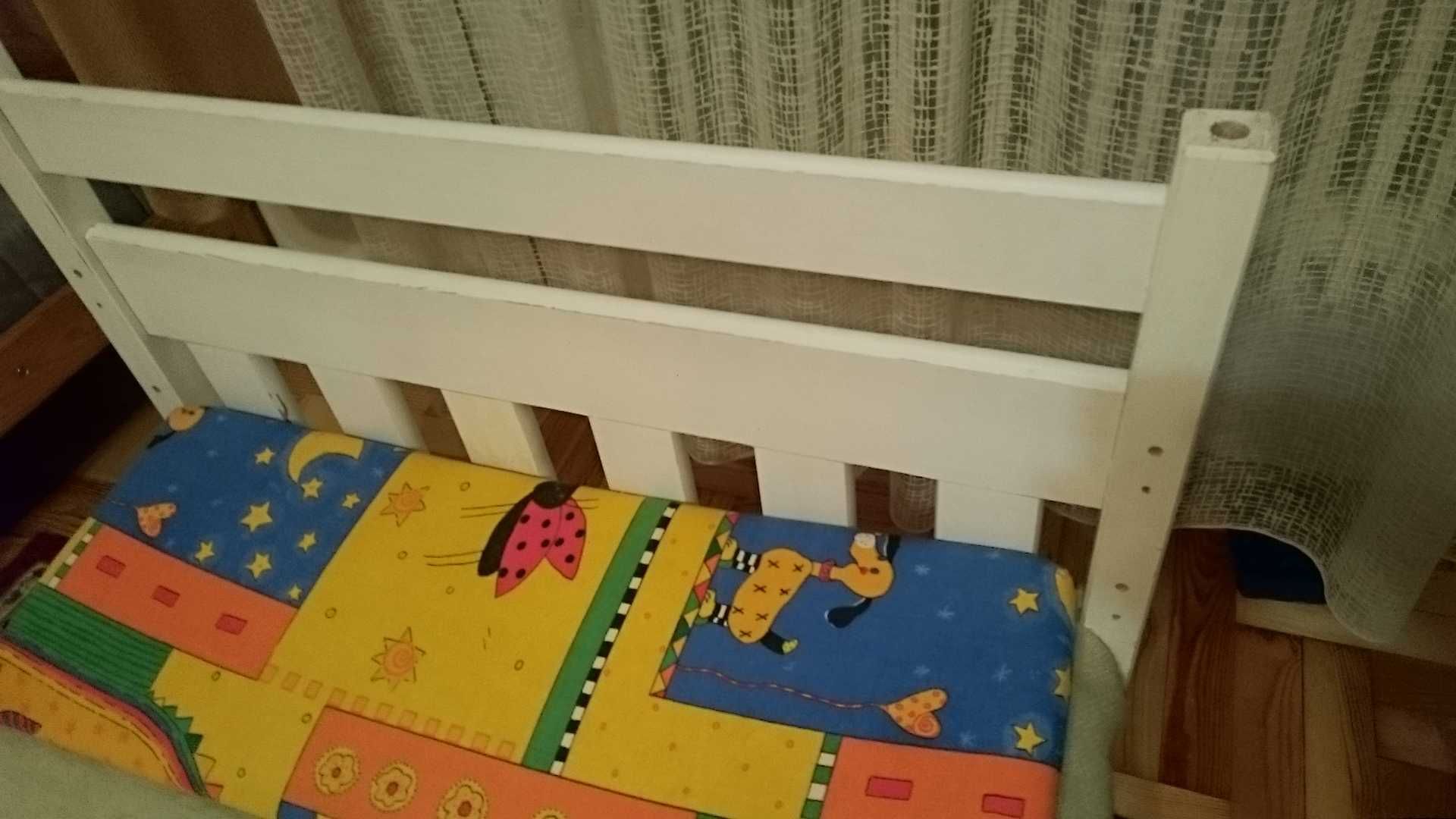 Łóżko drewniane lekkie 80x180cm białe Ikea stabilne dodat wzmocnione