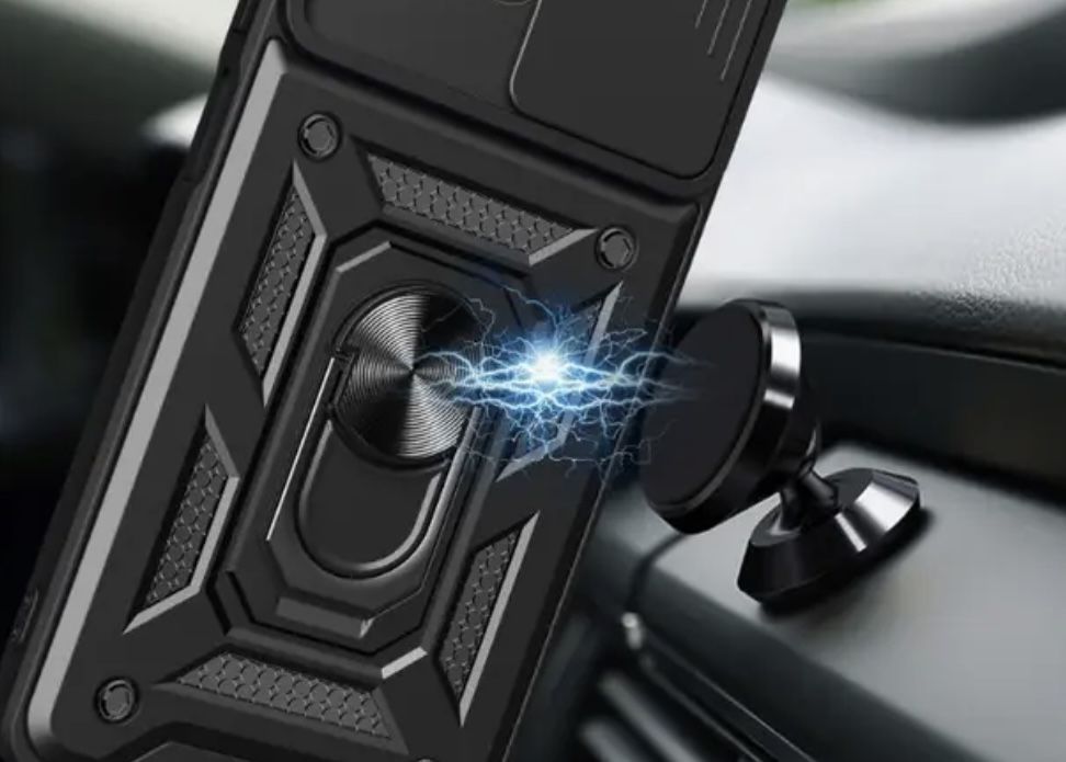 Противоударный чехол с кольцом на Motorola G05 чохол кільцем мото ж05