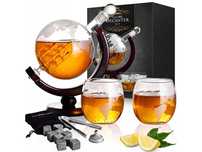 Zestaw do Whisky Karafka na Alkohol GLOBUS Szklanki Prezent dla Faceta