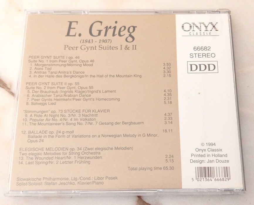 Grieg - Peer Gynt Suites I & II (Pesek) Onyx CD