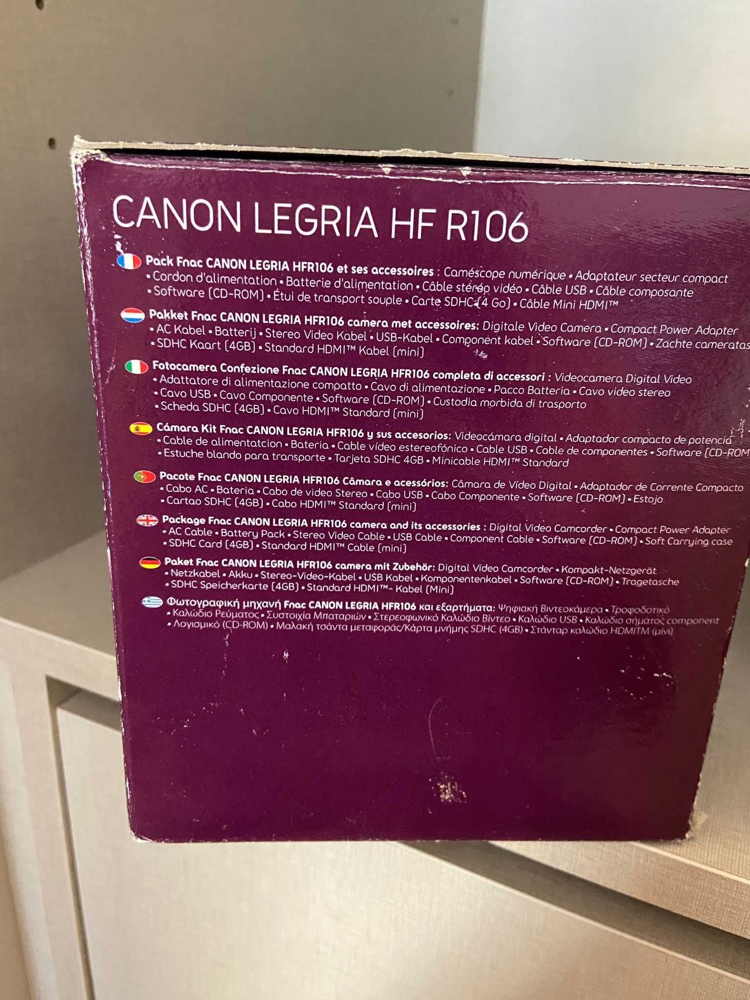 Canon legria hf r106 maquina de filmar