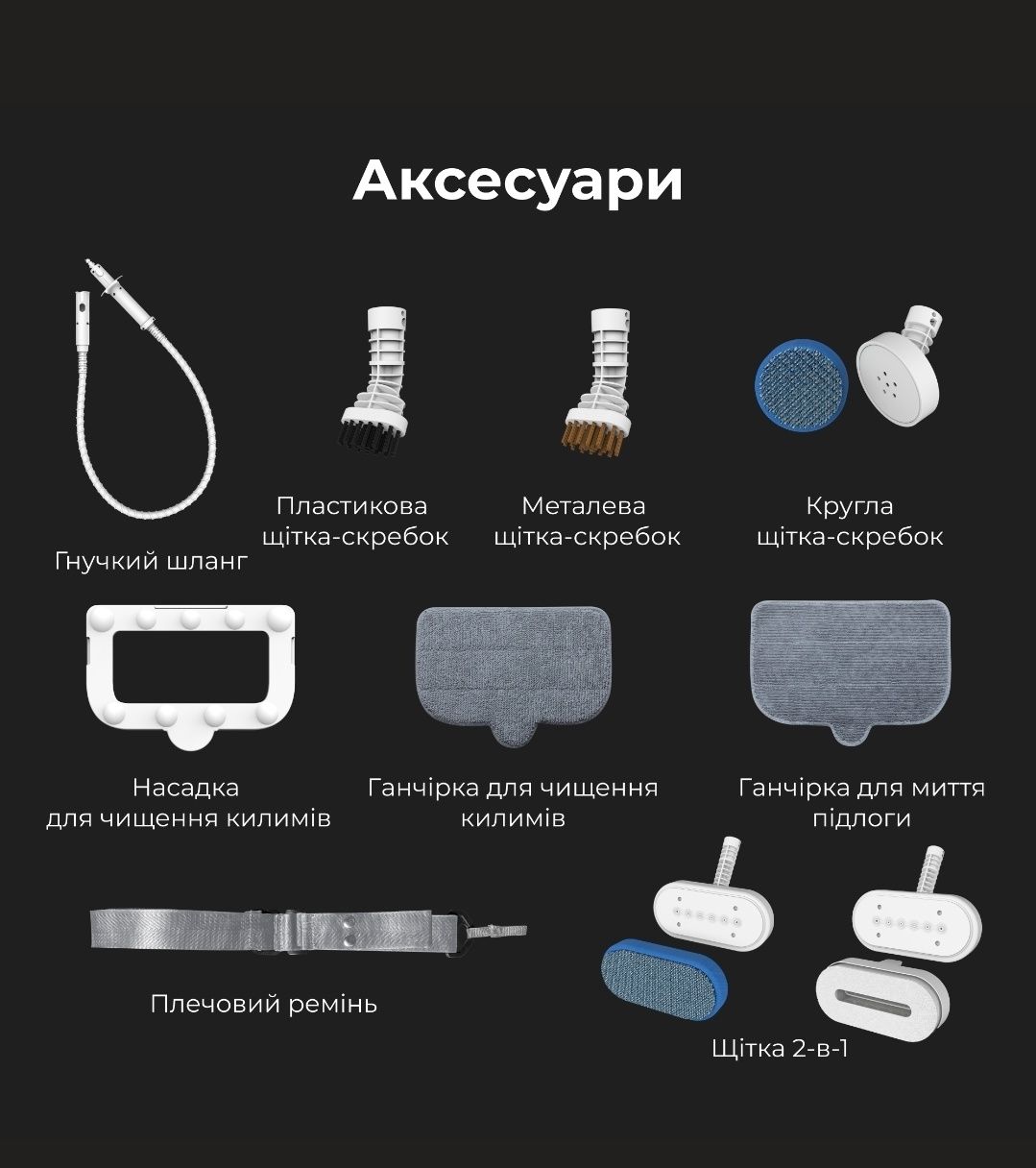 Пароочисник AENO SM1 + Змінна насадка для підлоги для парової швабри