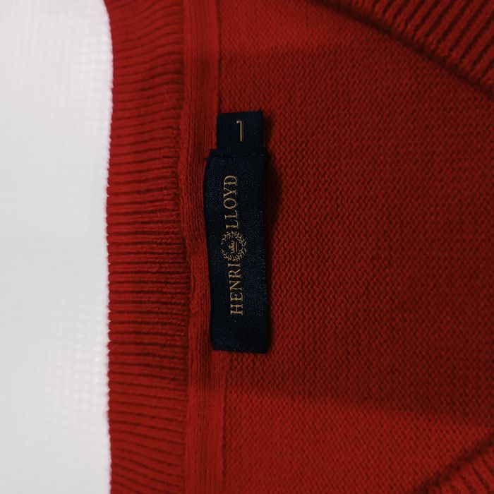 Henri Lloyd sweter w serek roz,50/L bawełna elegancki wyjściowy sweter