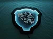 SCANIA Tablica LED 3D Ekoskóra Logo na tylną ścianę TIR , nad łóżko