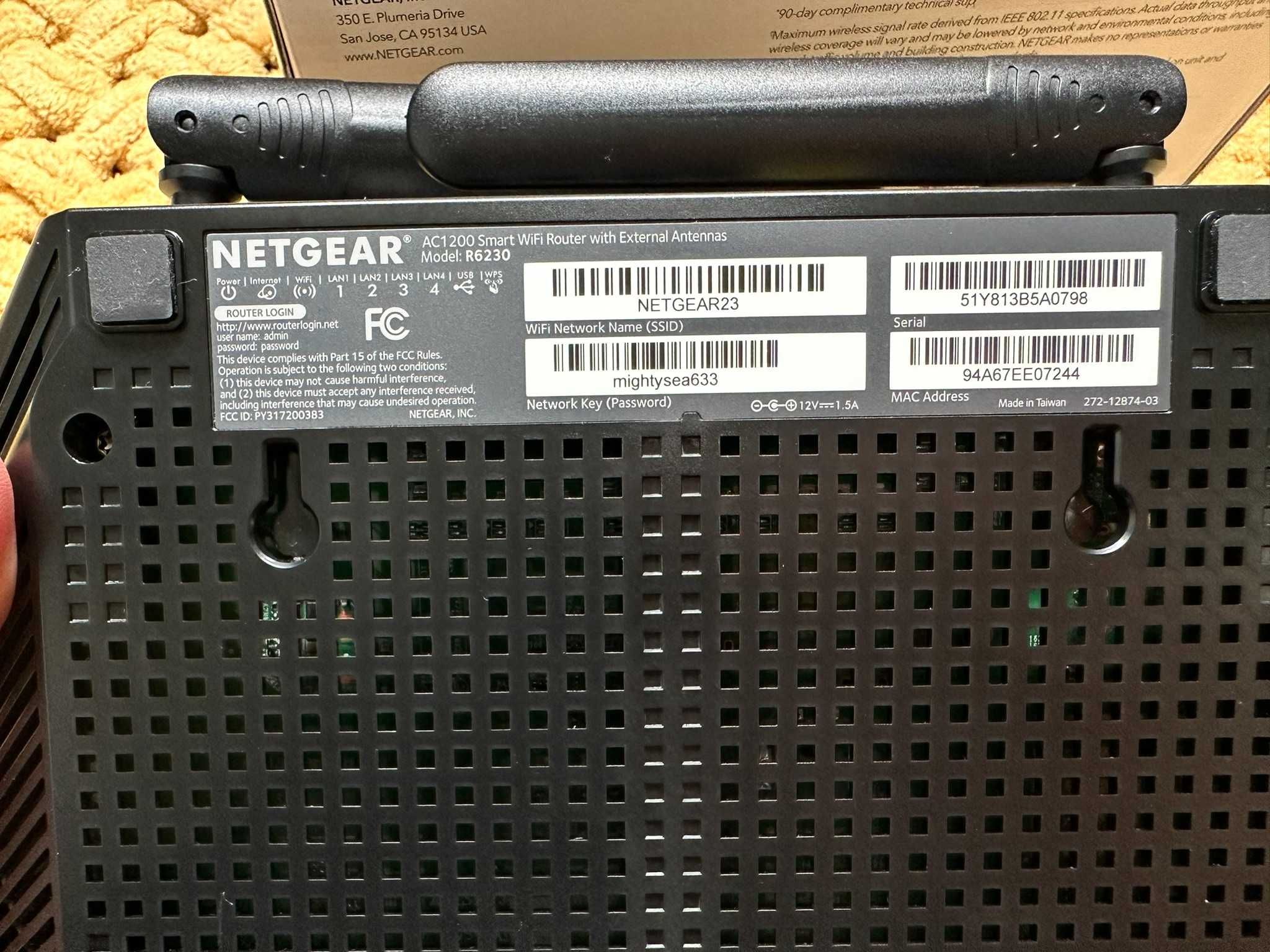 Роутер WiFi5 Netgear R6230 АС1200 USA Original Гарантія!