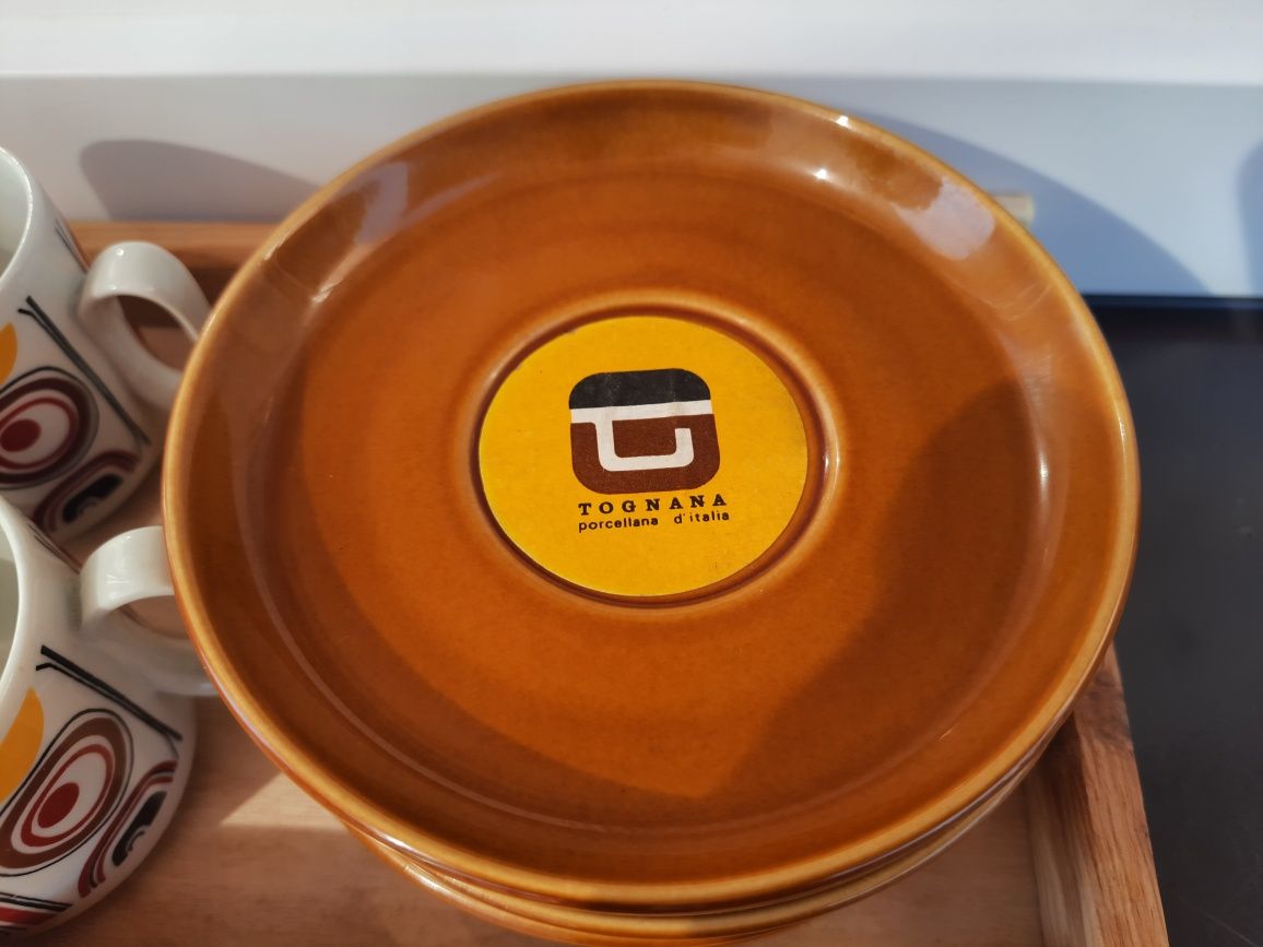 Nowy,włoski komplet do espresso Tognana Porcellane:6filiżanek+6spodków