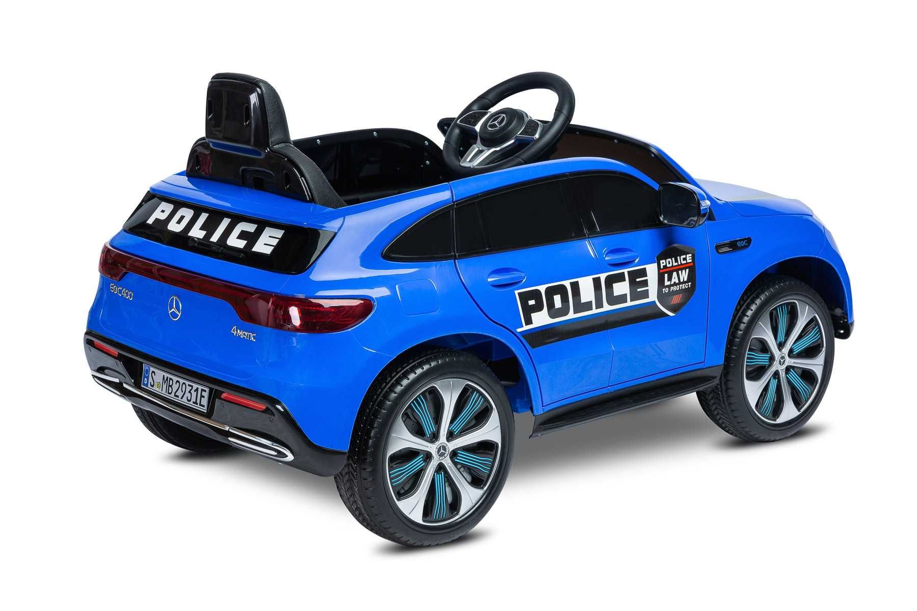 Pojazd na akumulator MERCEDES BENZ EQC POLICJA auto sterowane PILOT