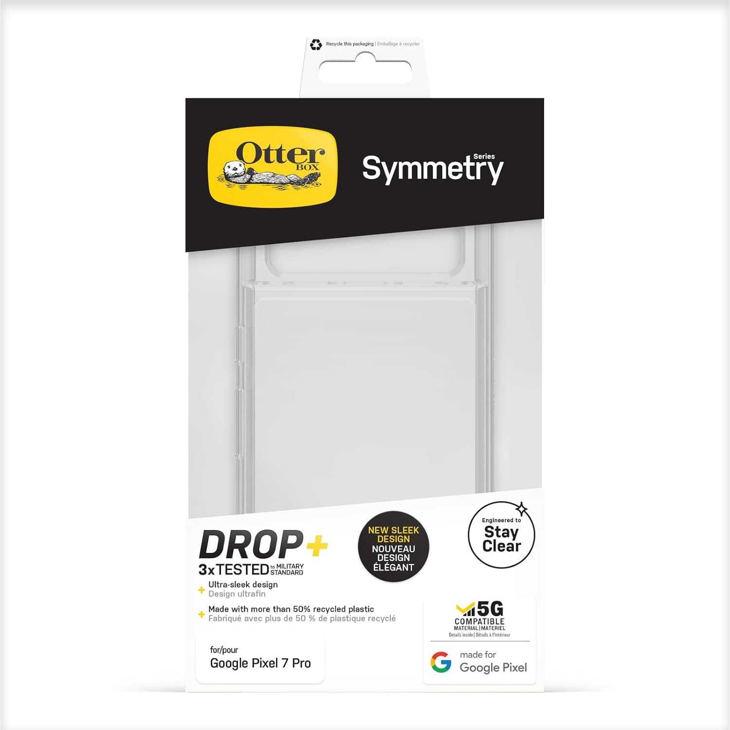 Otterbox Symmetry etui do Google Pixel 7 Pro pancerne bezbarwne
