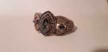 Lindíssima pulseira estilo turco vintage com brilhantes cinza - NOVA