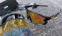 Okulary Złote Abus Sportowe Rower Bieganie Uv400 Polaryzacja