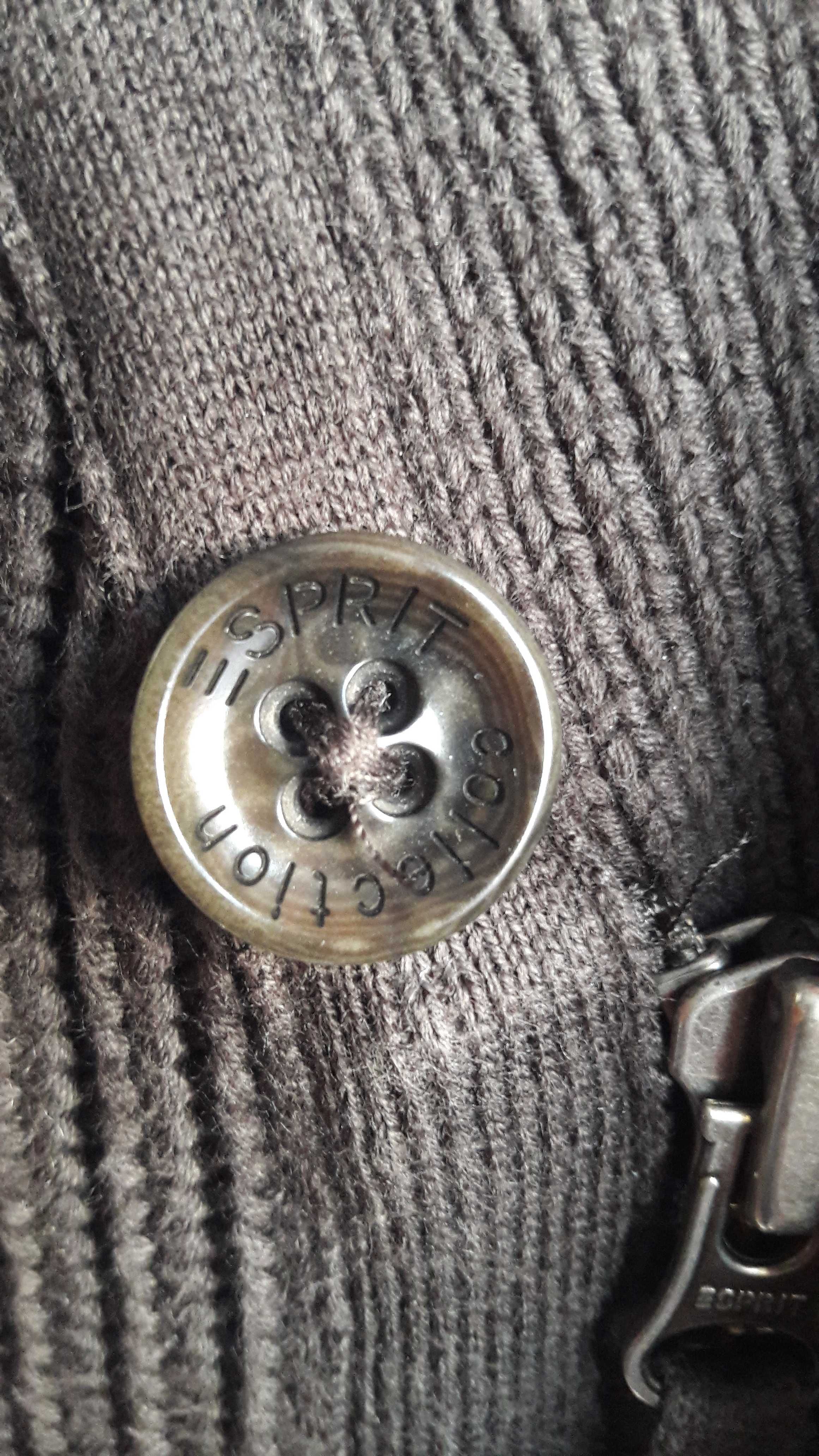 Sweter rozpinany Esprit Collection brązowy