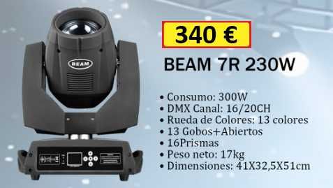 Beam 14R 7R Wash LED Flash Strob novos com garantia,