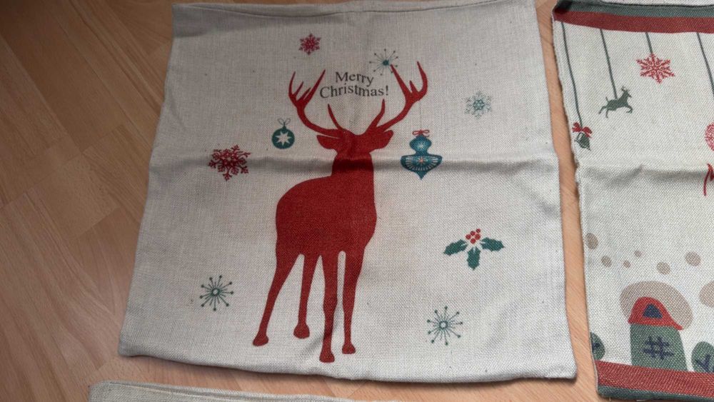 Świąteczne poszewki na poduszki 45x45cm