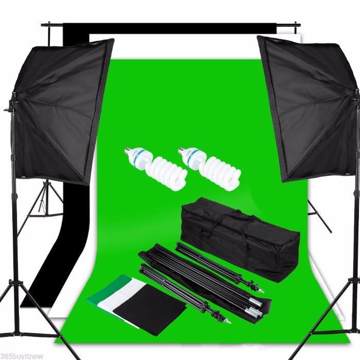 kit estudio PRO NOVO completo 3 fundos + 2 softBox 1250W Entrega Imedi