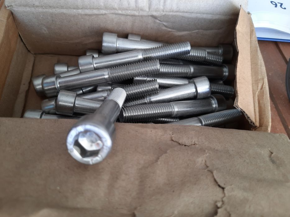 Lote parafusos cabeça cilíndrica sextavado interior,  inox A2