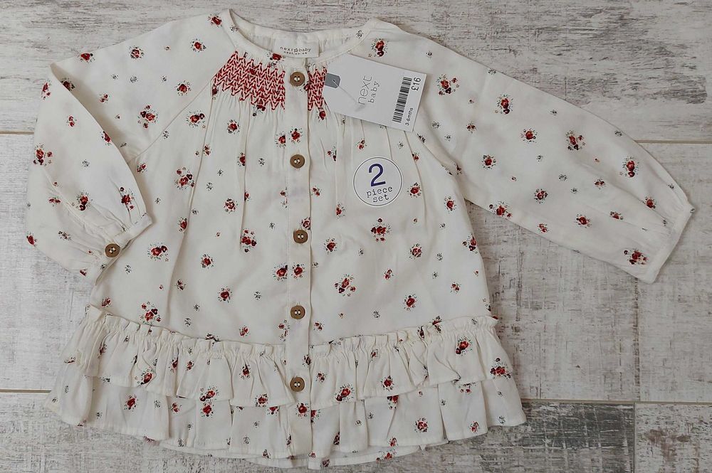 Komplet Bluzka+Legginsy Next Baby 68cm 3-6mcy Nowy