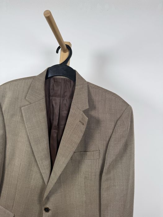 Carl Gross wełniana marynarka z dodatkiem jedwabiu L