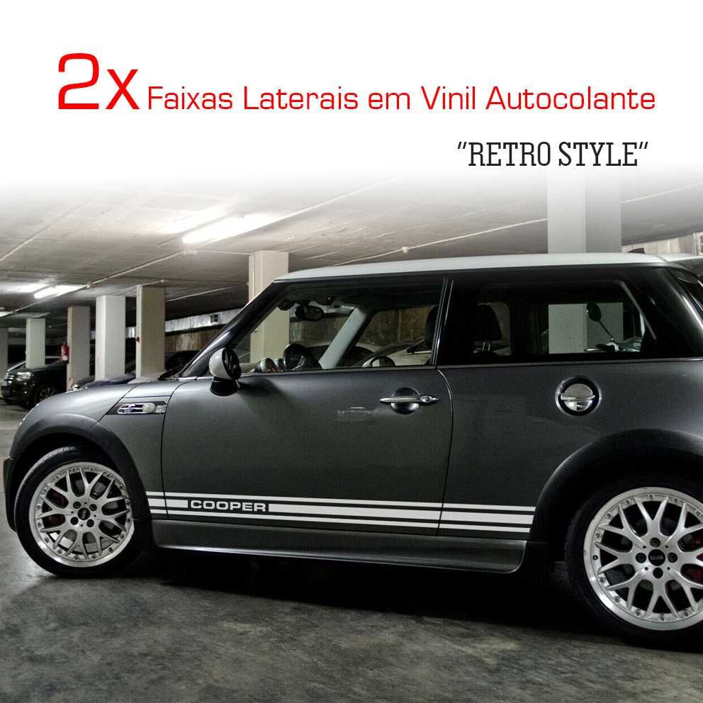 Faixas Laterais Mini (Retro Style Cooper 1275 GT R50 R52 R53 R56 R57)