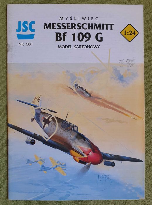 Messerschmitt Bf 109G JSC 601 1:24 myśliwiec kartonowy