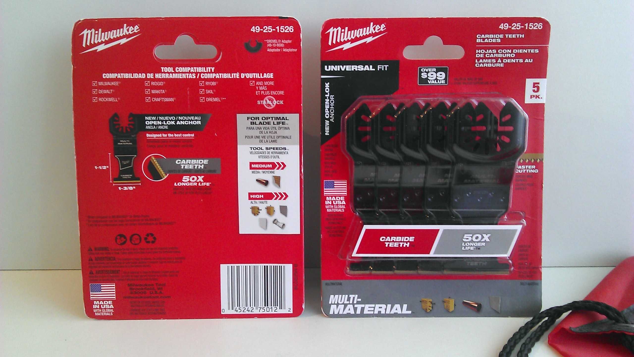 Полотна/леза до реноватора/мультитула - Milwaukee 49-10-9208 8PC.