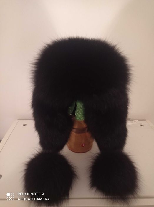 Czapka z futra lisa polarnego