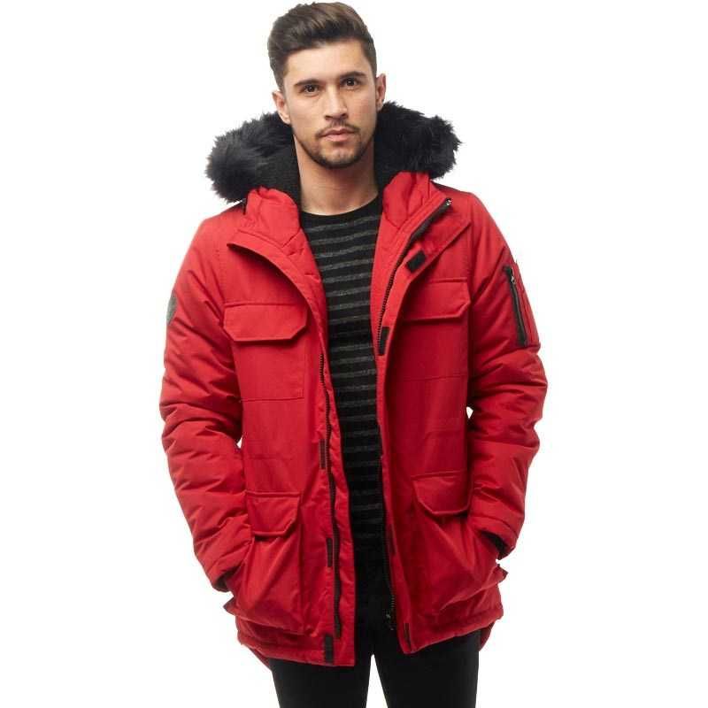 Casaco Inverno Homem Bellfield Quente Pelo L Vermelho Red Wintercoat