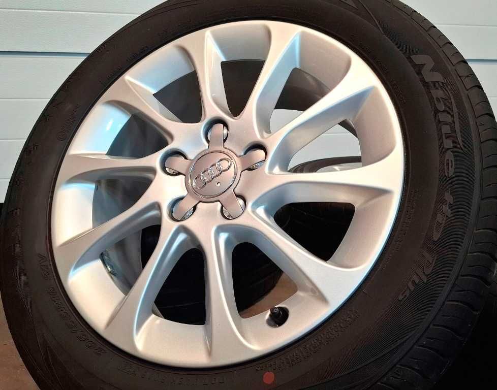 Felgi aluminiowe AUDI z oponami 205/55 R16, Super stan!!! ZOBACZ!