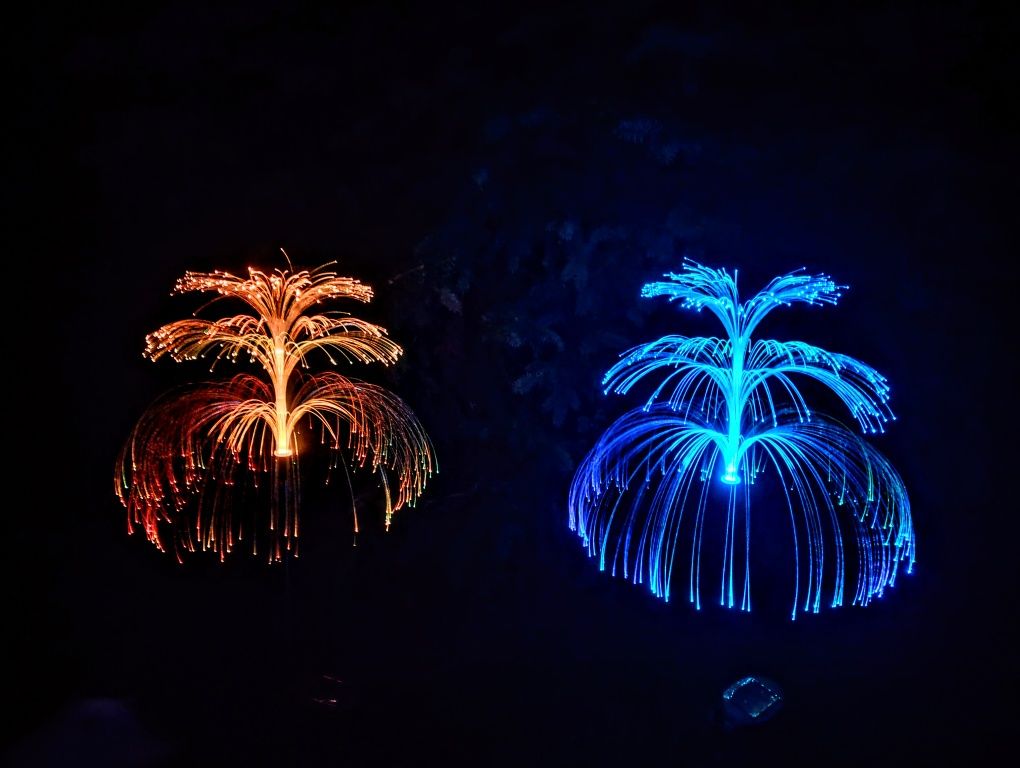 NOWE Lampki Solarne Ogrodowe LED trójwarstwowa meduza, fontanna