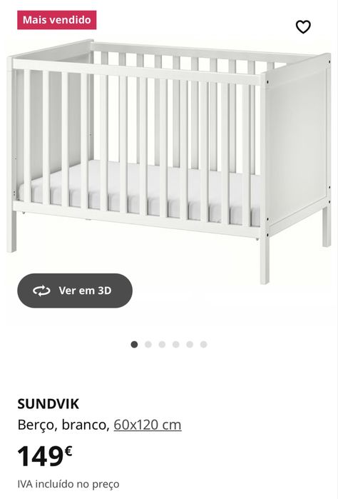 Berço Usado + Colchão Novo + Protetor & Lençois