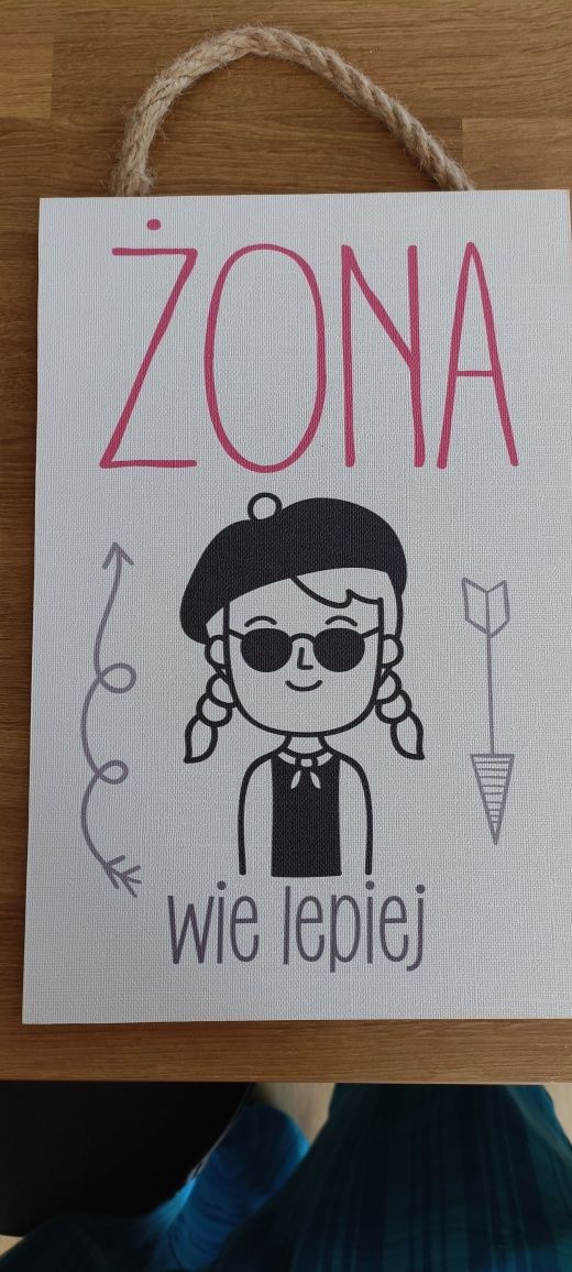 Tabliczka okazjonalna mąż wie wszystko żona wie lepiej