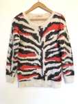 Sweter TU wzór zebra włochaty delikatny 38