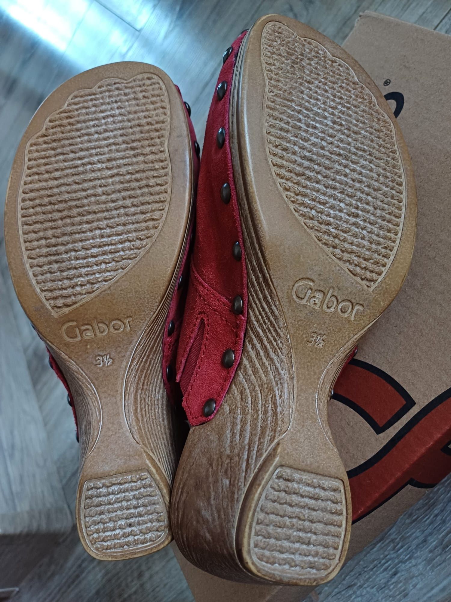 Buty na lato klapki skórzane firmy Gabor rozm 3,5 (36,5).