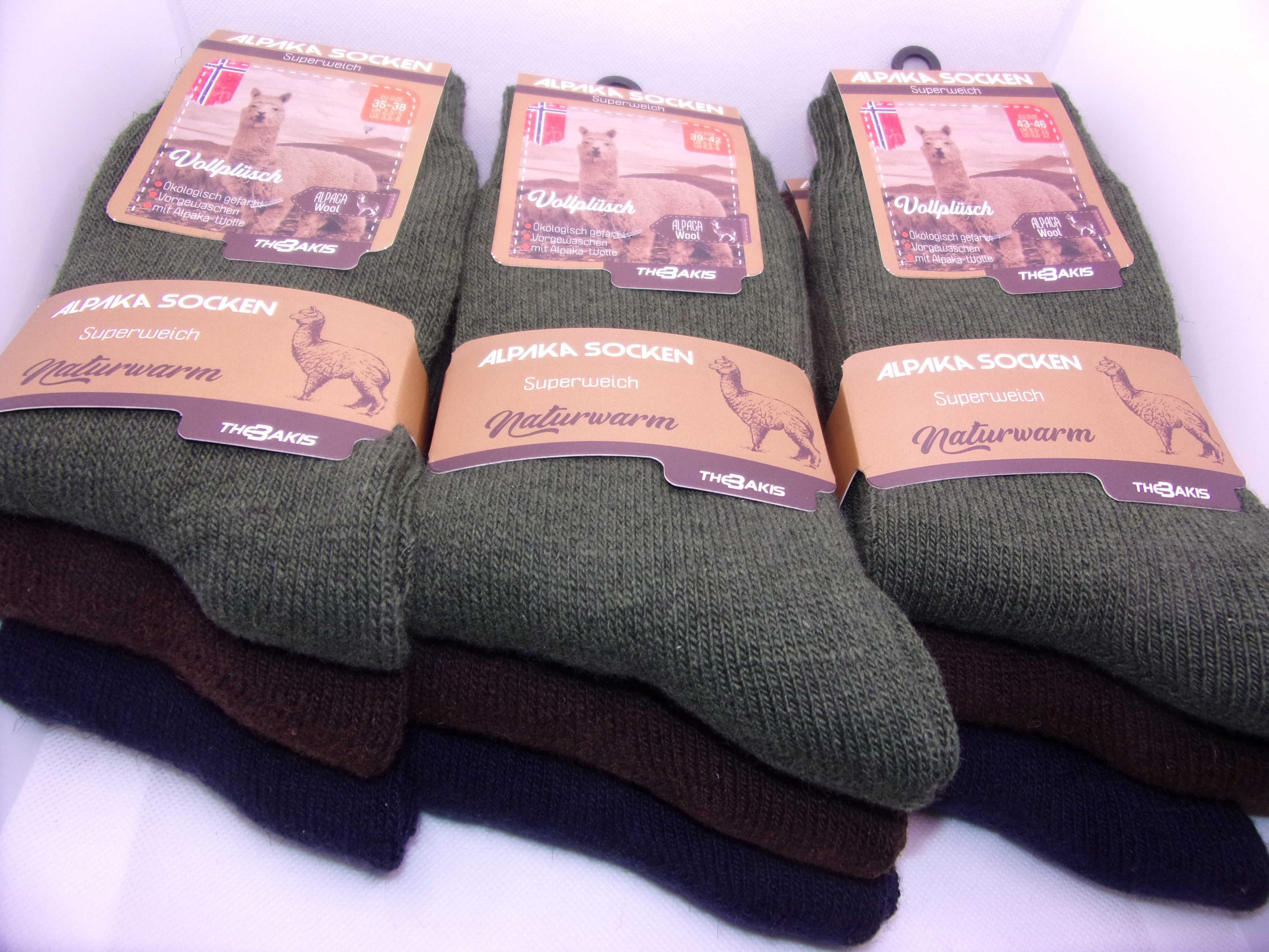 3x Skarpety z alpaka damskie ciepłe , zimowe 35/38.