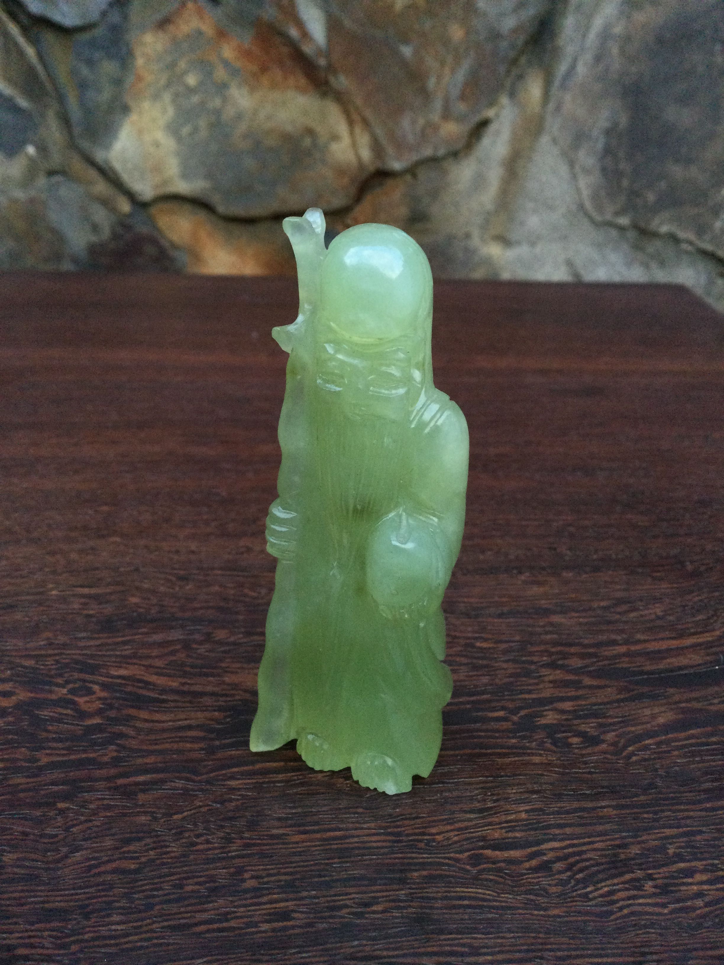 Escultura Jade Imperial Divindade Chinesa Séc XIX China 8,5 cm