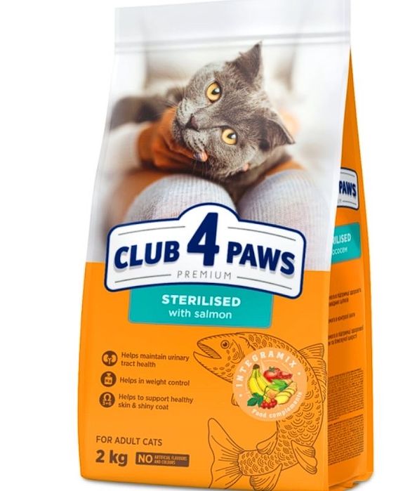 Клуб 4 лапи Сухий корм для Стерилізованих котів 2 та 5кг Індичка