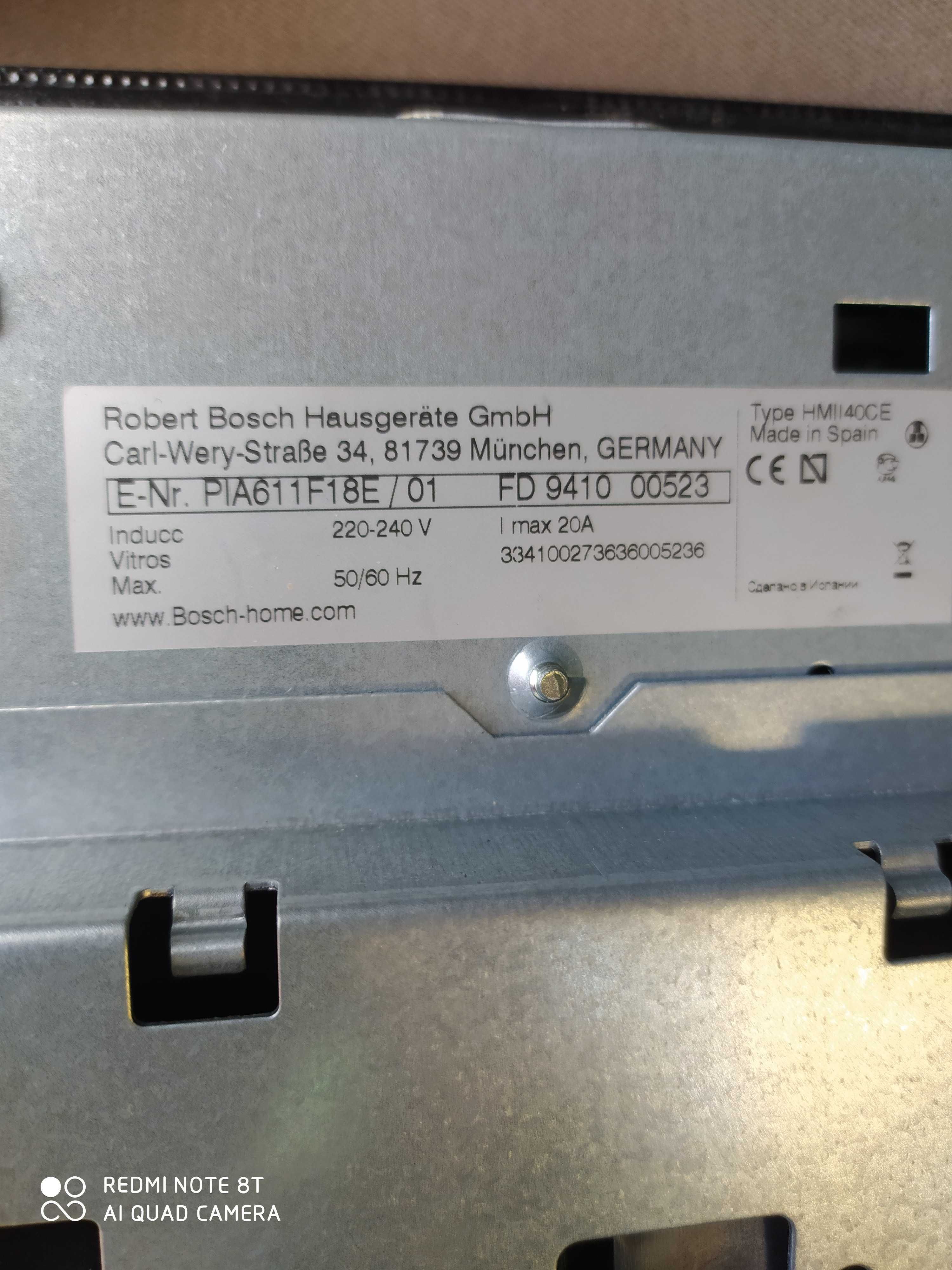 Elektryczna płyta indukcyjna BOSH
PIA611F18E