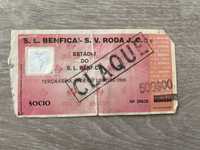 bilhete raro Benfica x Roda ( claque no name boys ) 1995